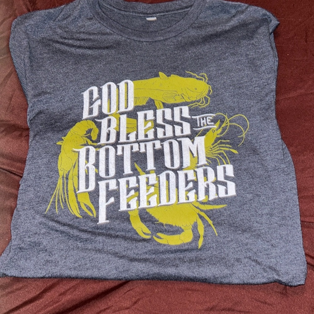 Medium Dirty Coast Shirt “God Bless the Bottom Feeders” Like New